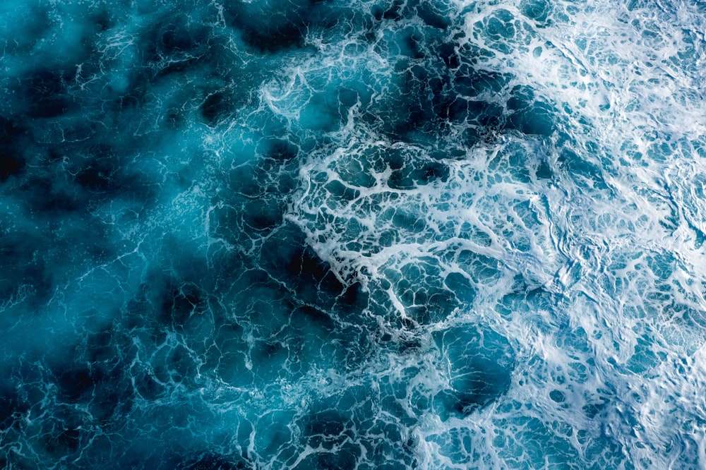 a body of water with waves