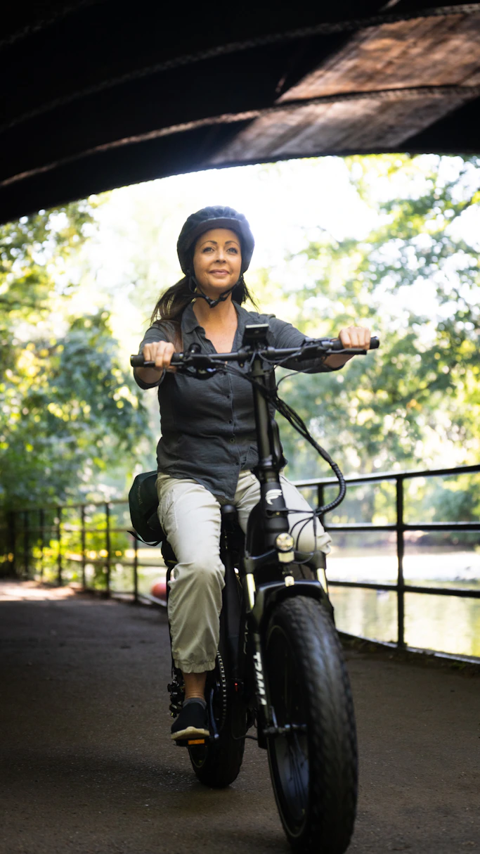 a person riding a motorcycle