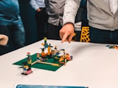 a person building a building