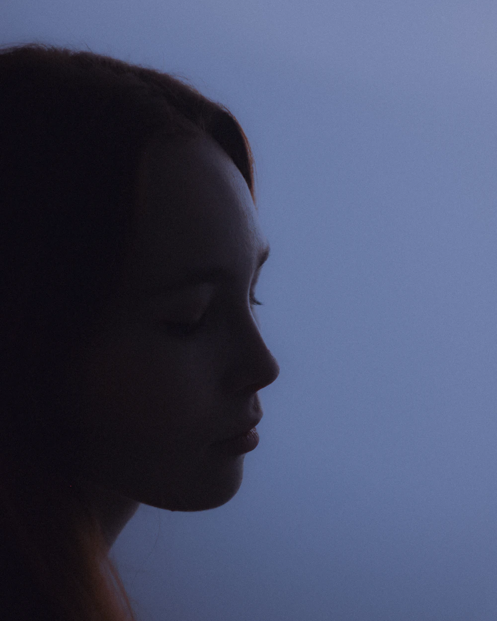 Close, considered editorial portrait