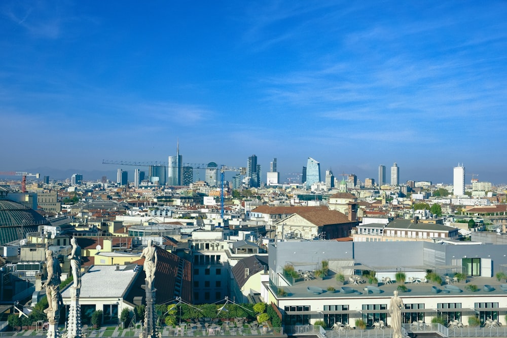 a city with many buildings