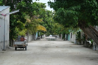 a truck parked on a street