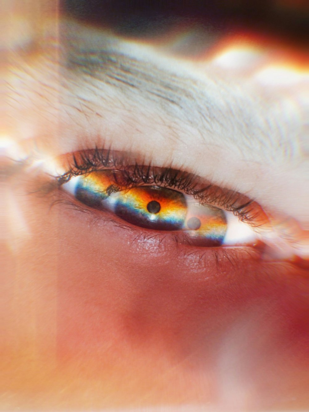 close up of a person's eye