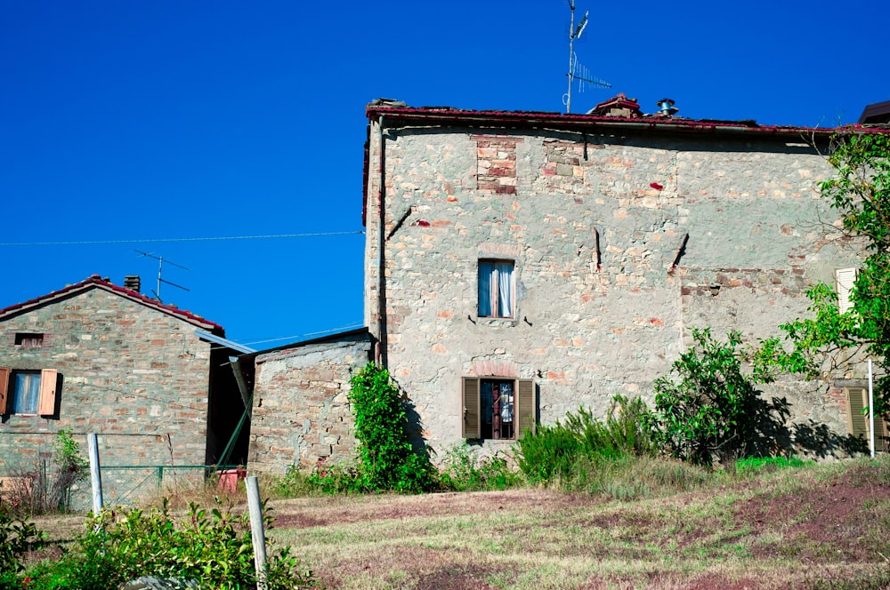 a building with a fence around it