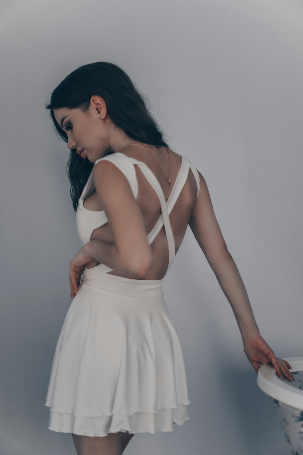 a person in a white dress