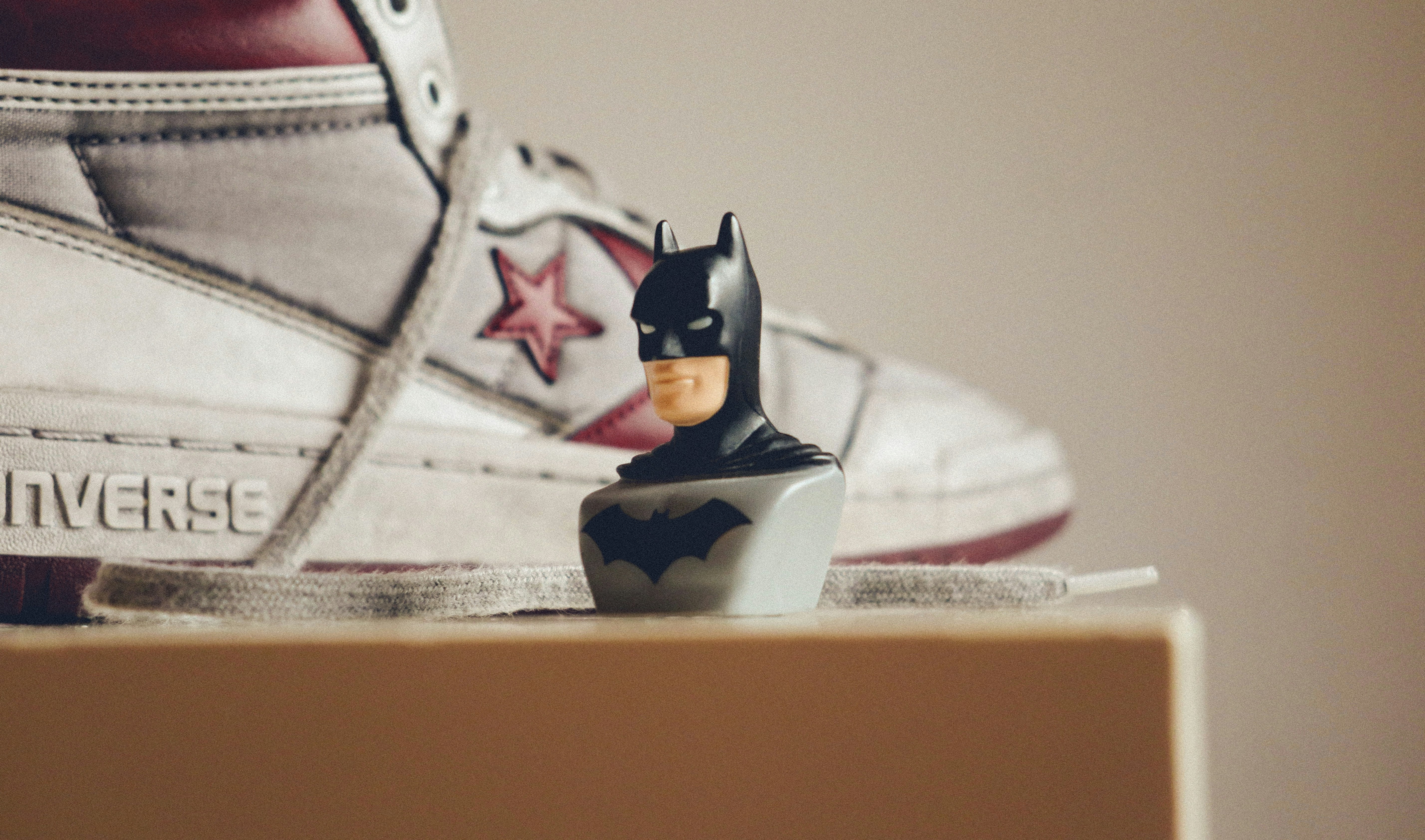 a pair of shoes on a box