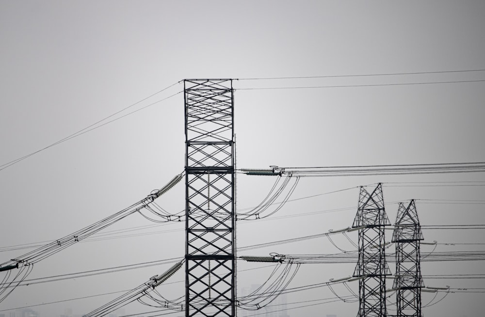 power lines and towers