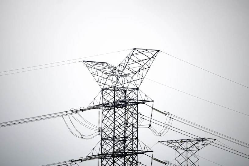 a power line tower