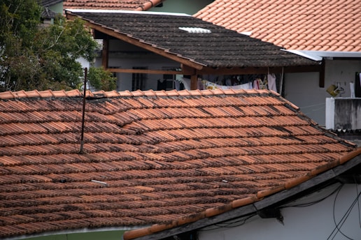 a roof with a few shingles