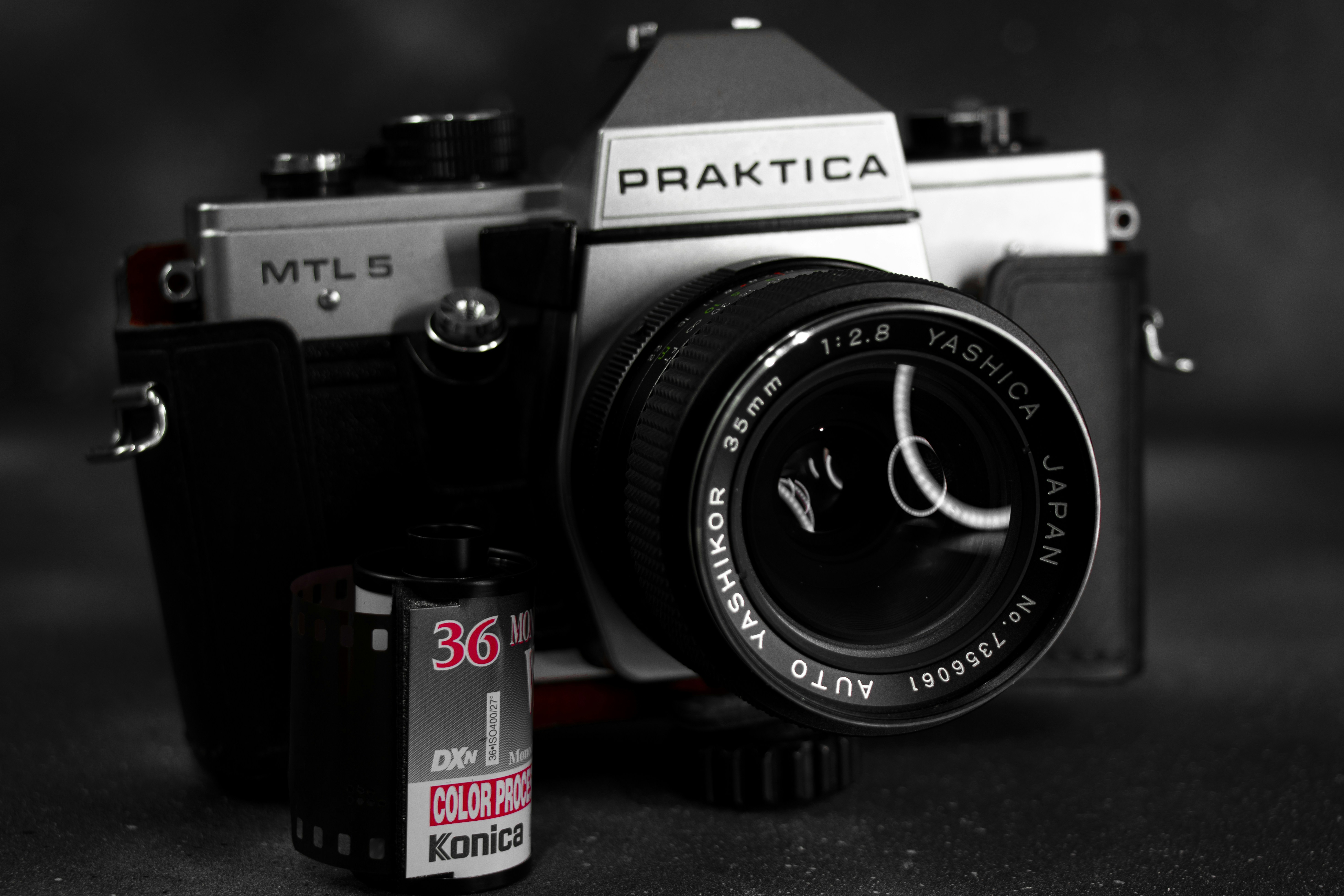 a camera with a lens