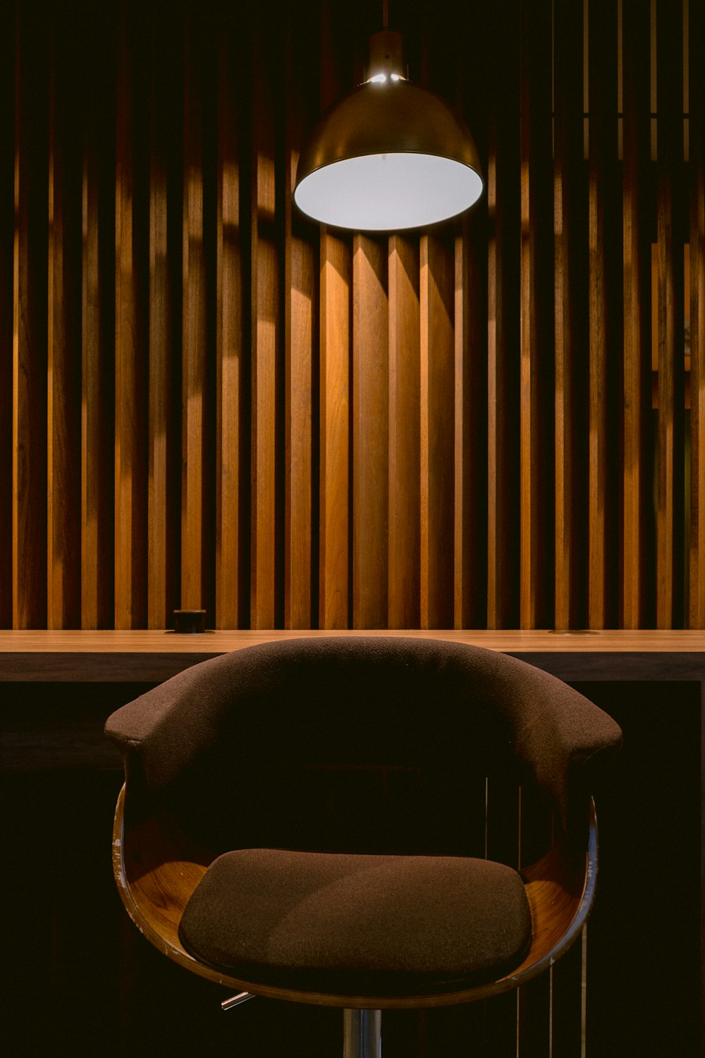 a lamp on a table