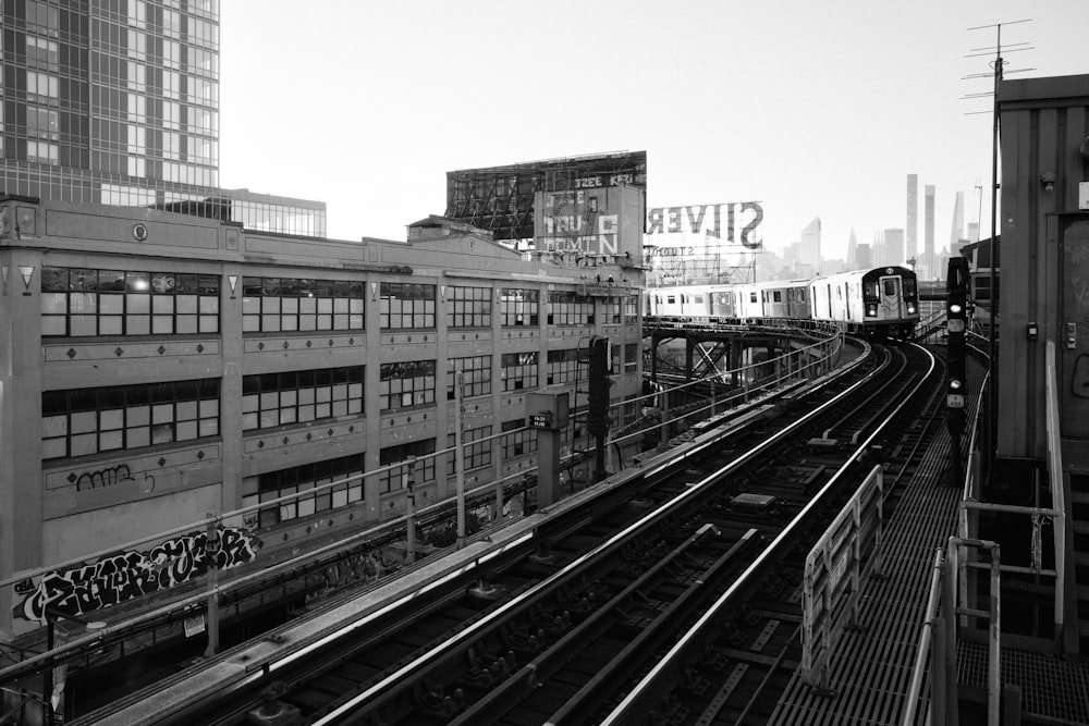 a train on the railway tracks