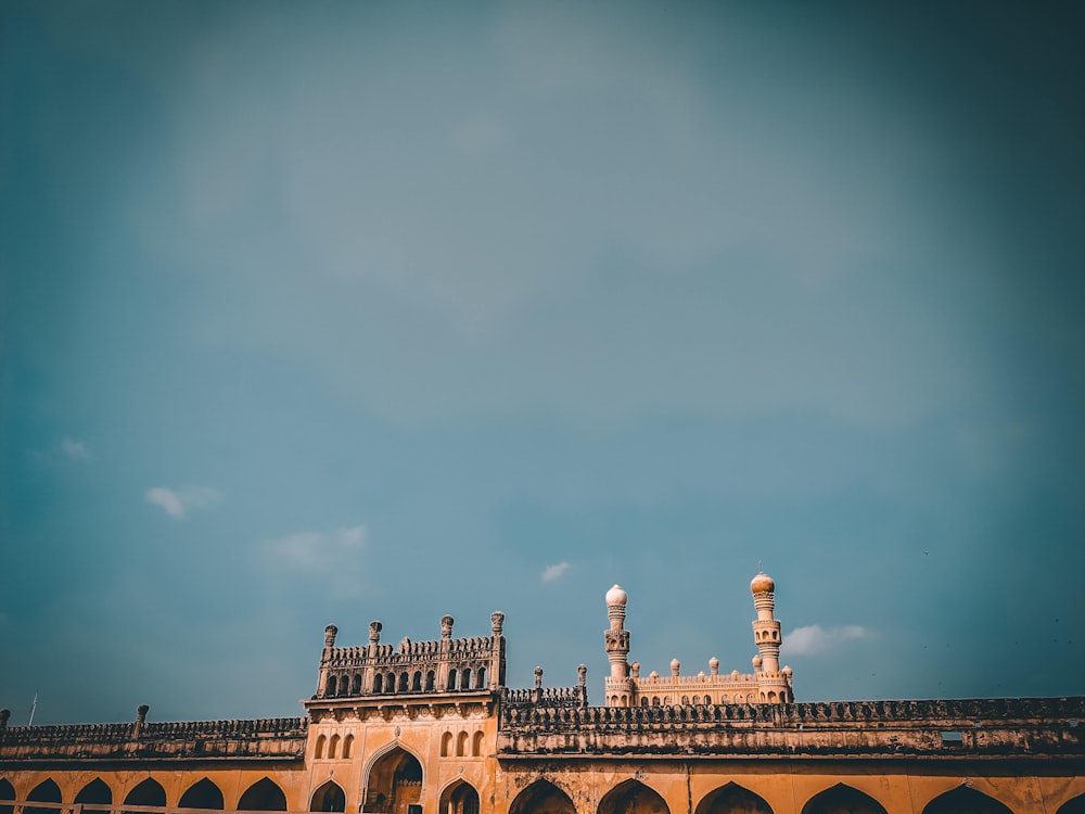 a large building with a tower