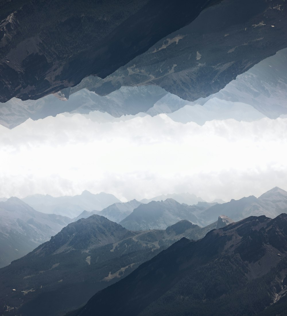 a view of a mountain range from above