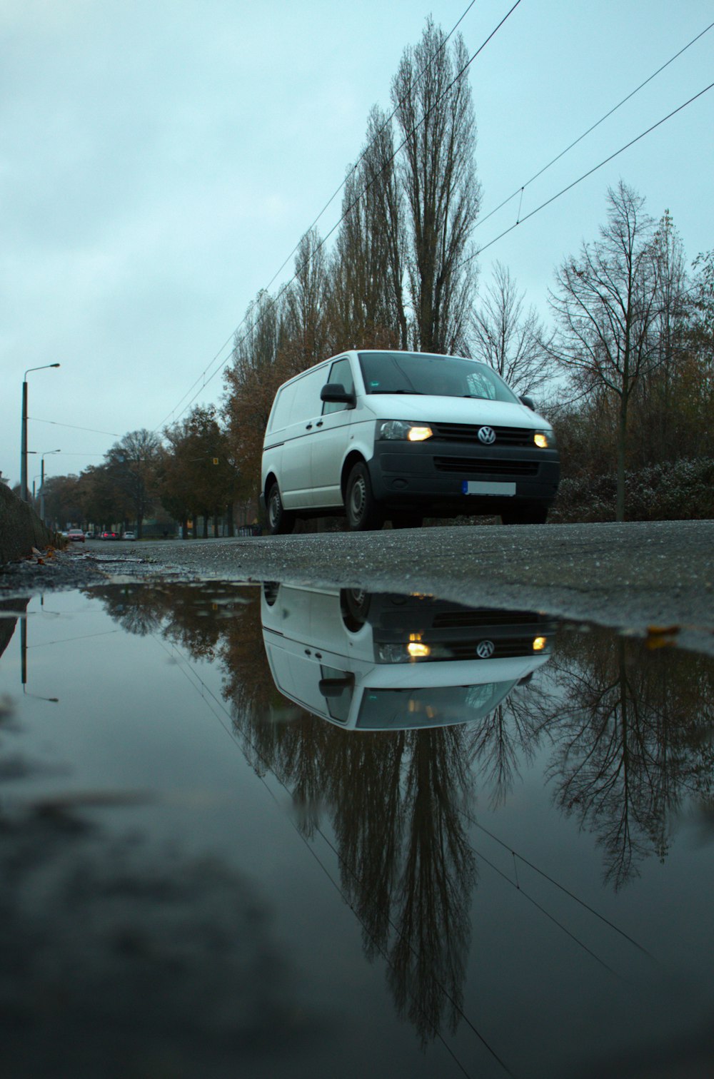 a car parked on a road