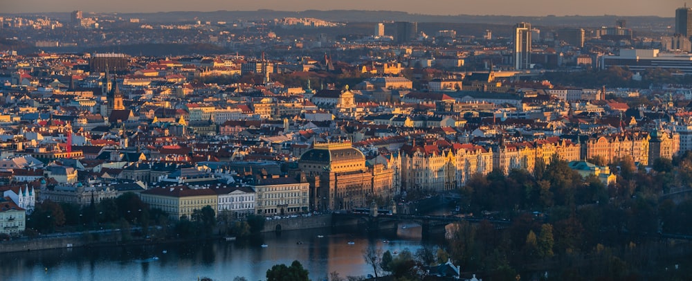 a city with many buildings