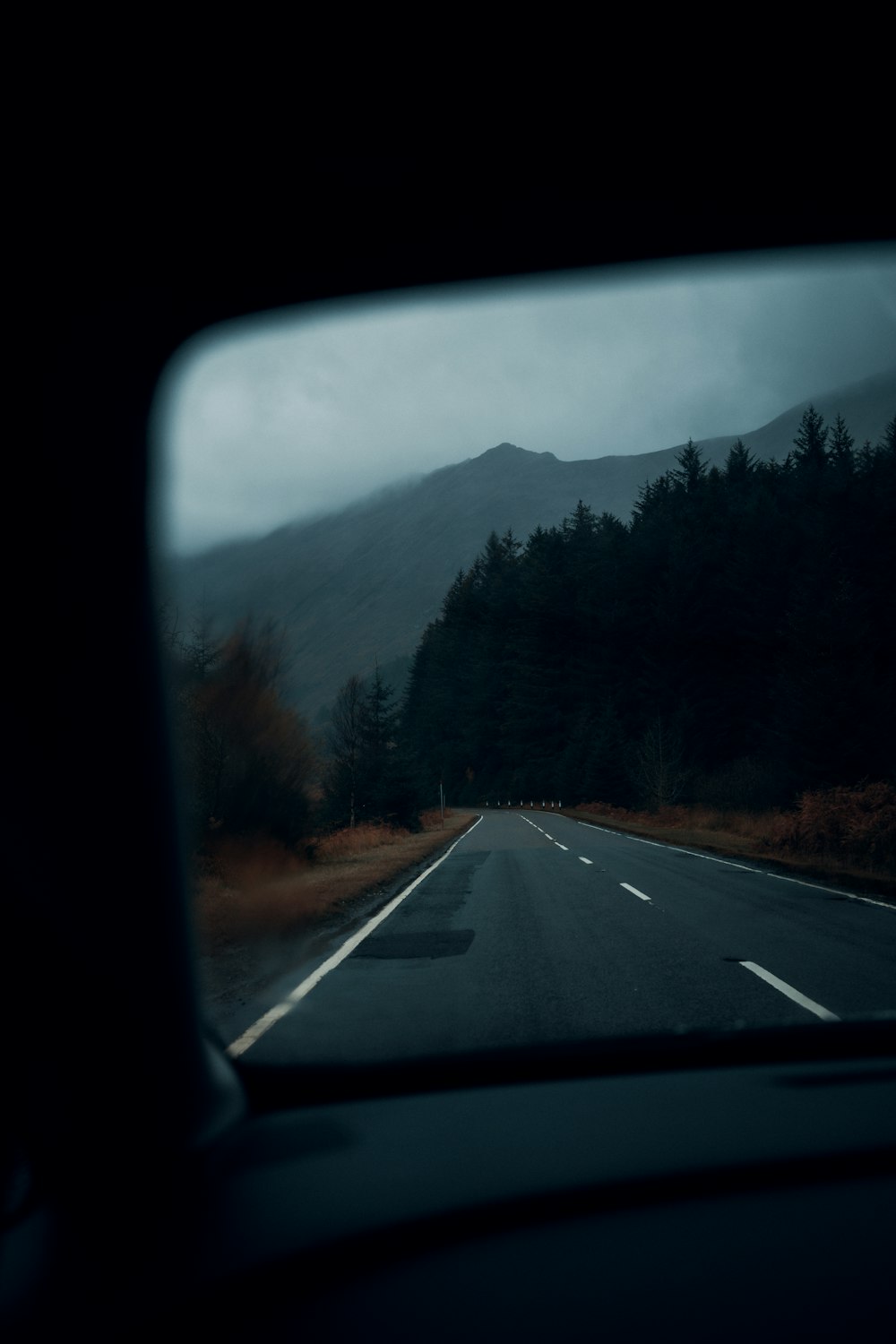 a road with trees on the side