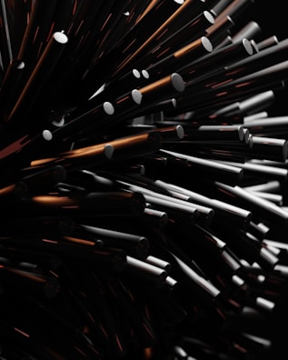 TMT saria rods arranged in a pattern, highlighting their strength and durability.