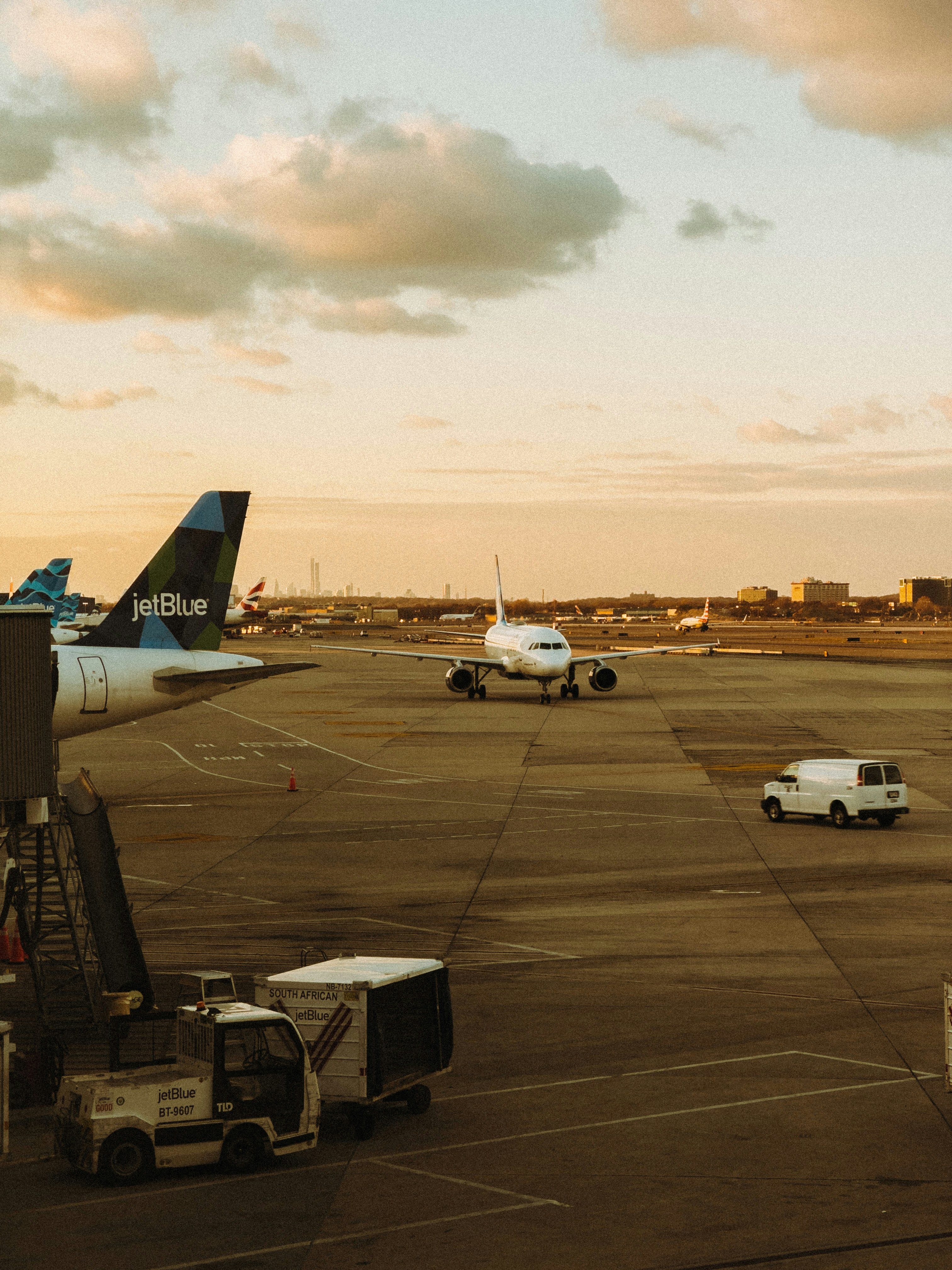 an airplane is being prepared for a flight