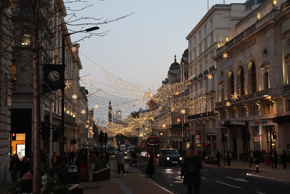 a busy city street