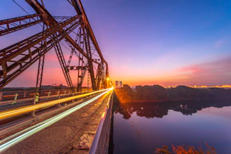 a bridge over a river
