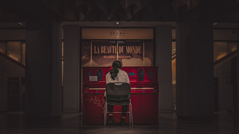 a person sitting in a chair