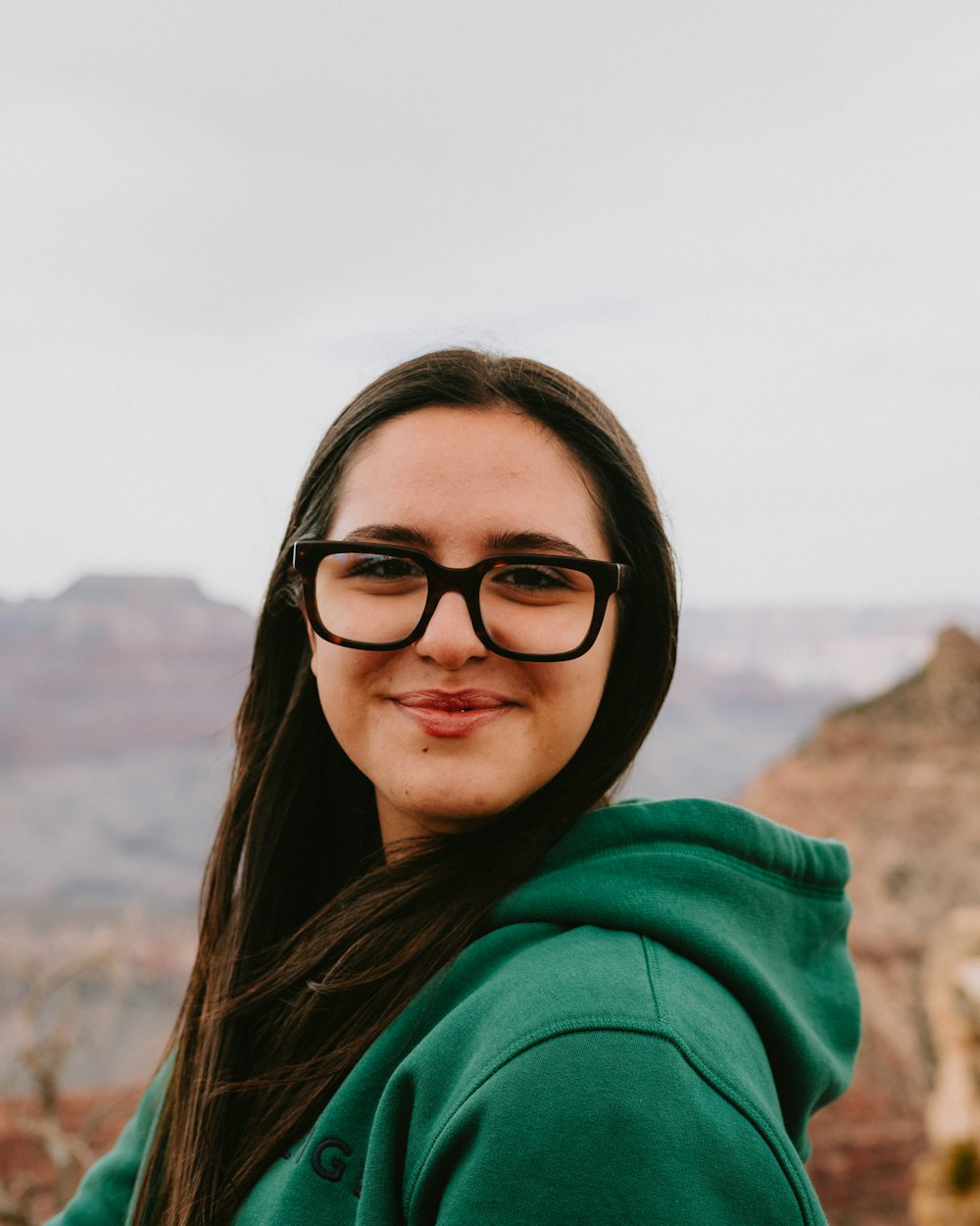 a person wearing glasses