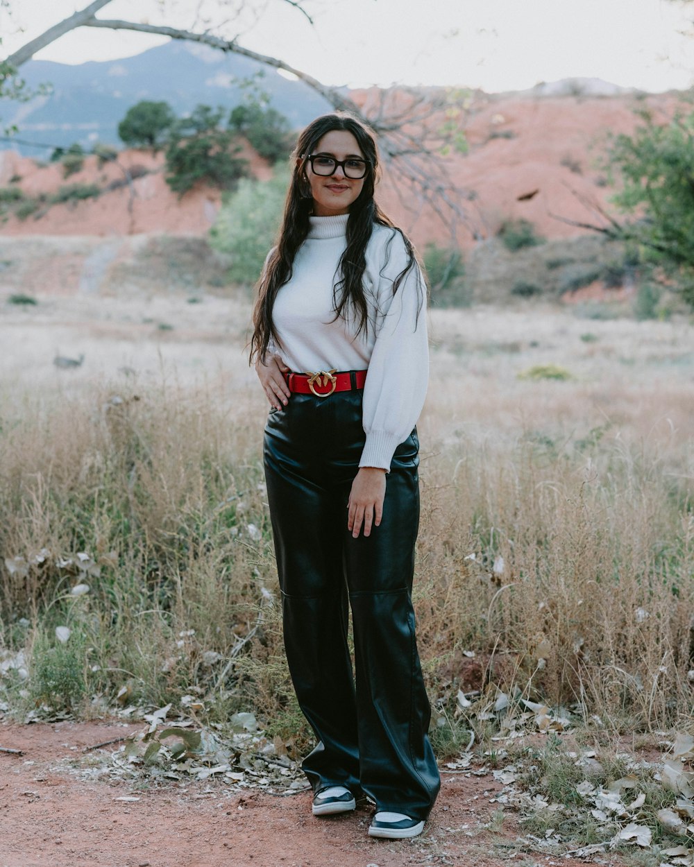 a person standing in a field