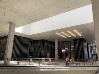 Cinematic flythrough animation still showing a commercial space design.