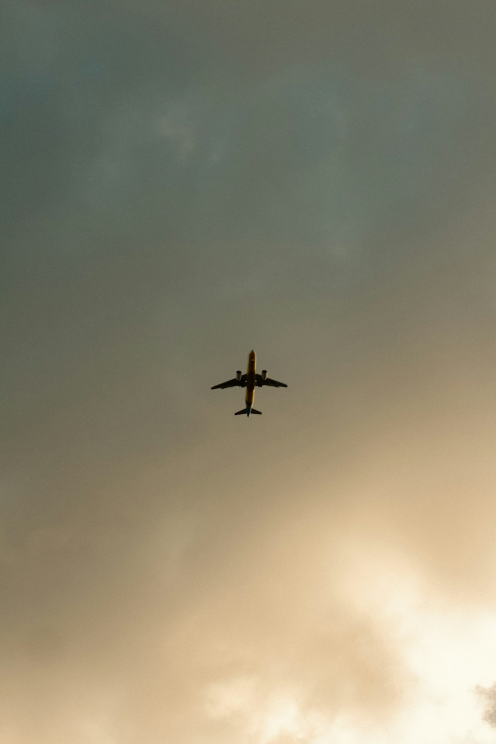 a plane flying in the sky