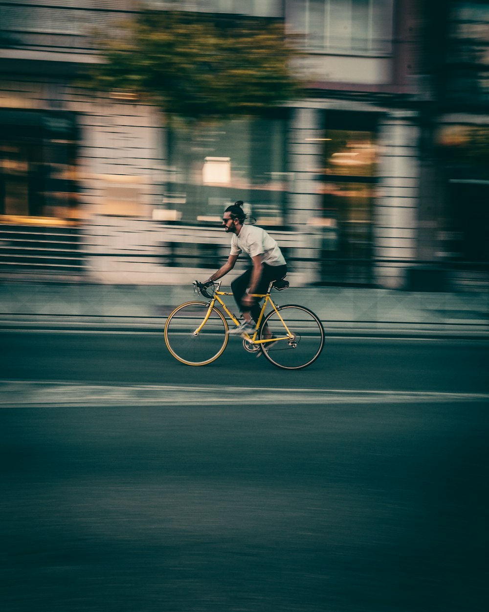 a person riding a bicycle