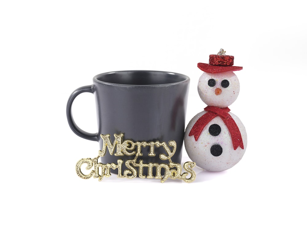 a mug with a snowman on it
