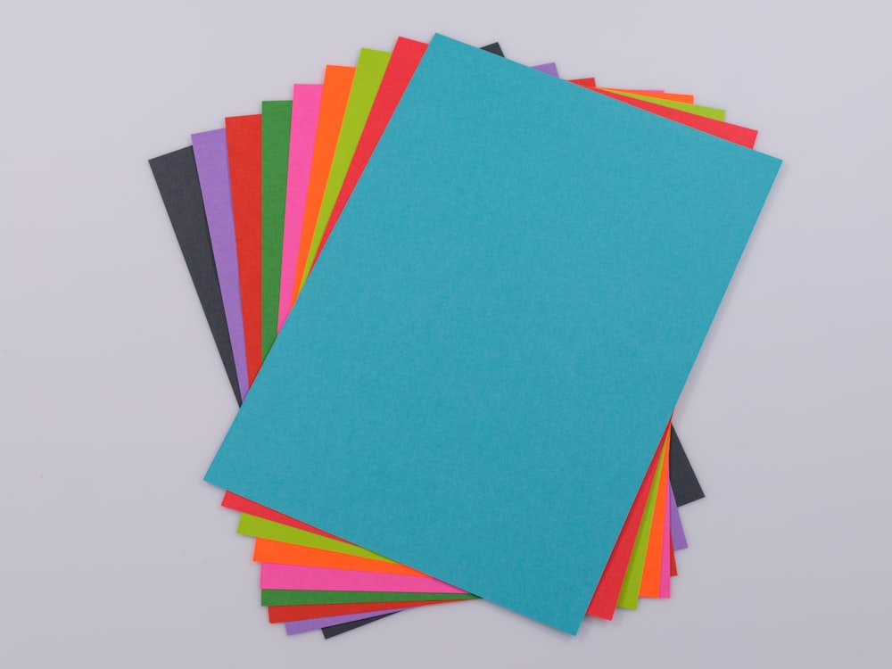 a group of colorful paper crafts