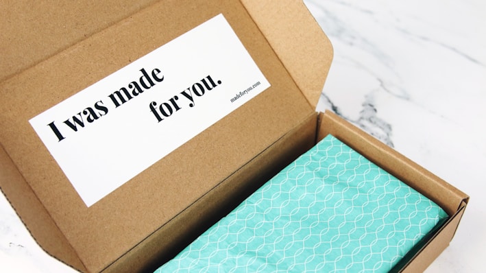 a box with a label on it