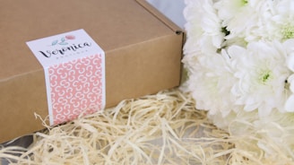 a box of white flowers