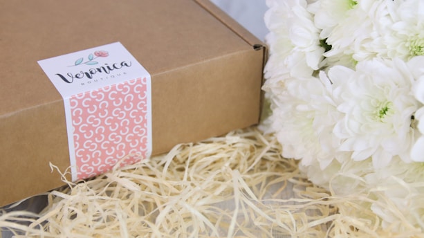 a box of white flowers