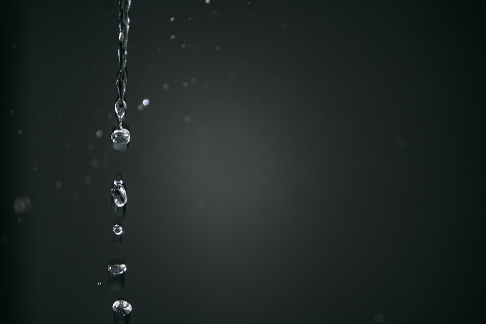 water drops on a surface