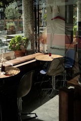 a restaurant with tables and chairs