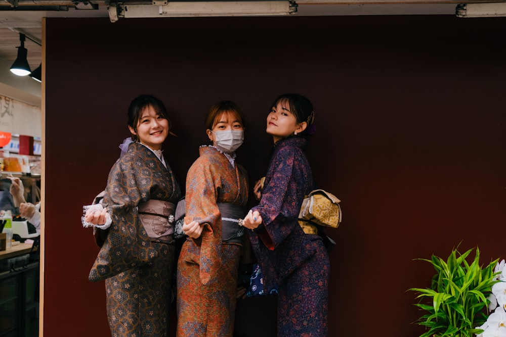 a group of women in traditional dress