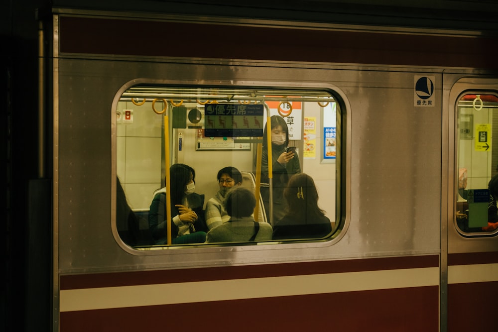 a train with people inside