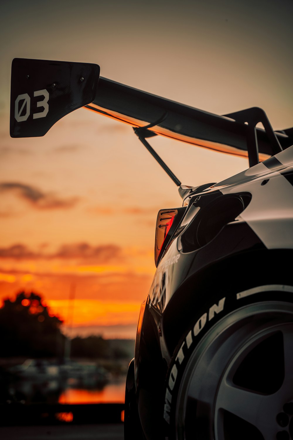 the back of a motorcycle