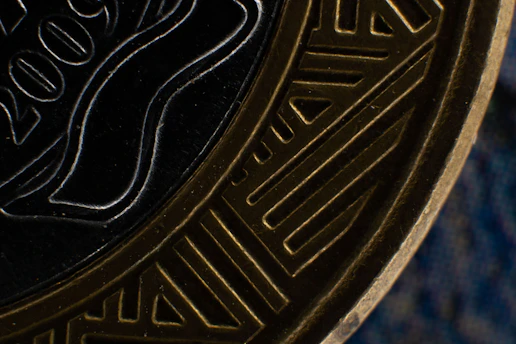 a close up of a black metal object