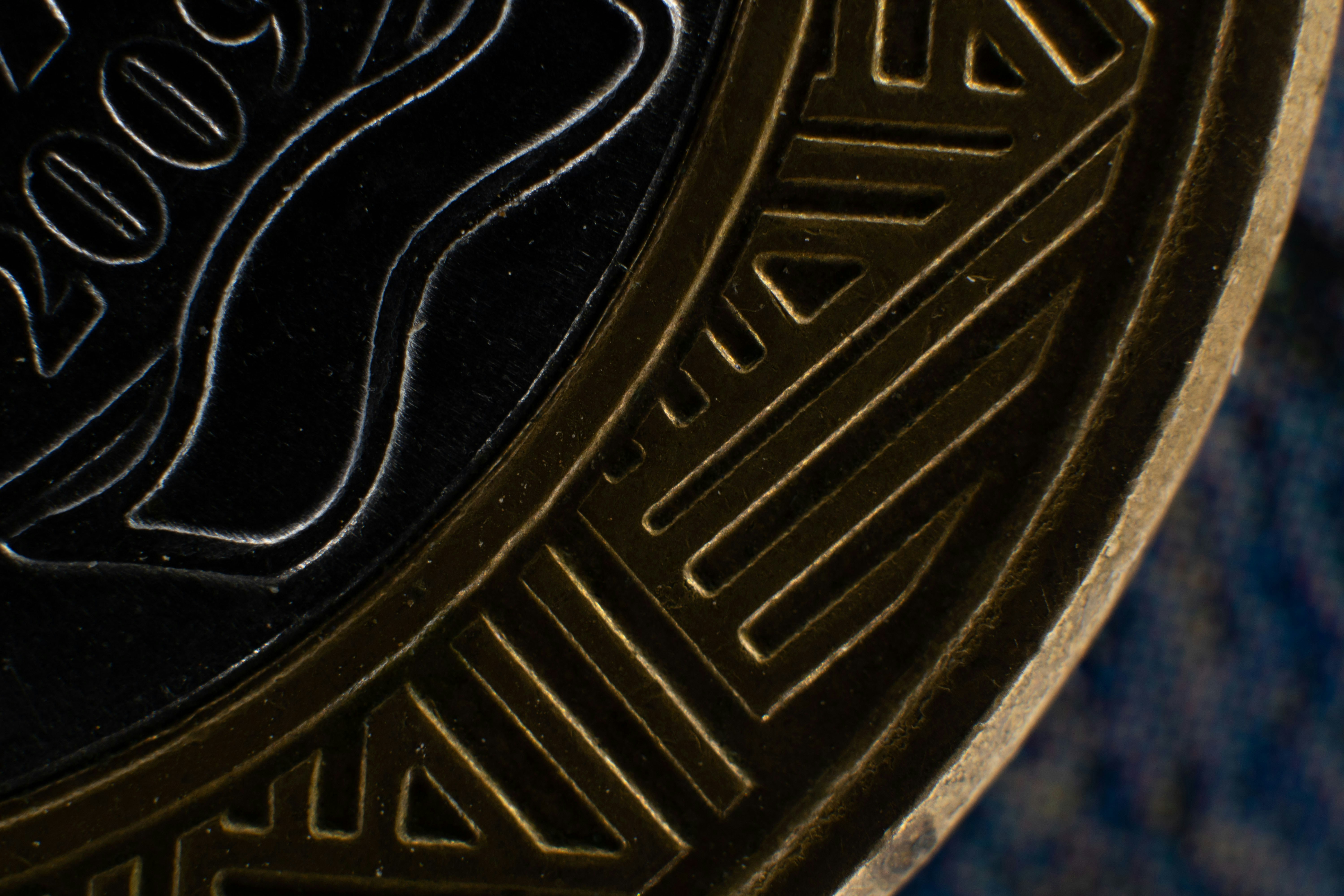 a close up of a black metal object