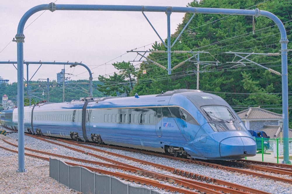 a train on the railway tracks