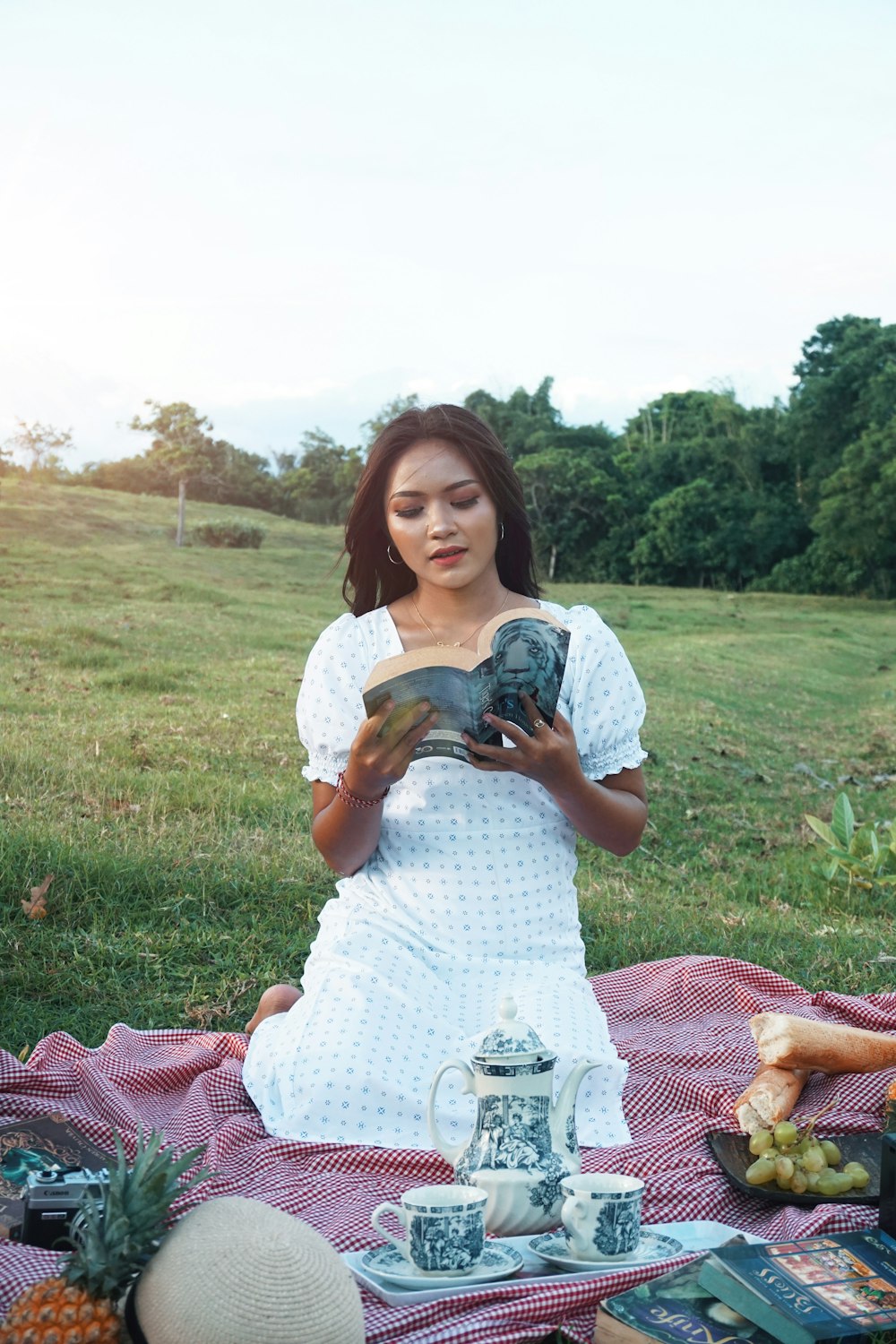 a person holding a plate of food