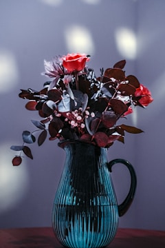 a vase with flowers
