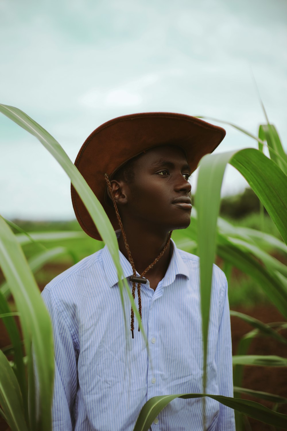 a person wearing a hat