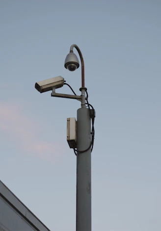 a light pole with a light on top