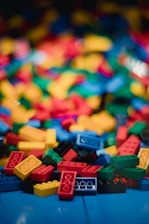 a close up of a pile of dice