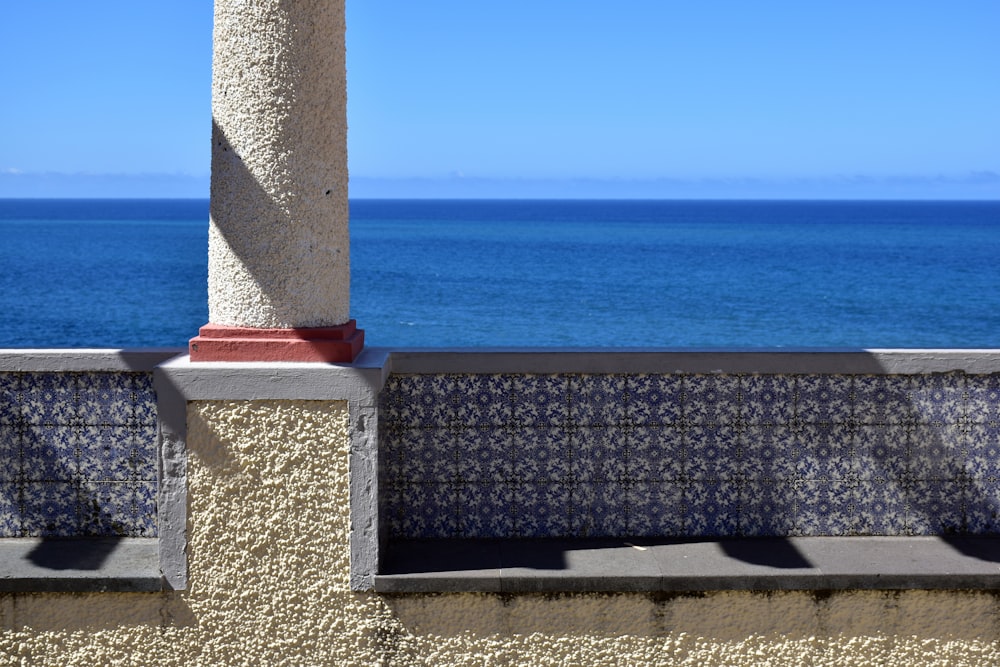 a bench overlooking the ocean